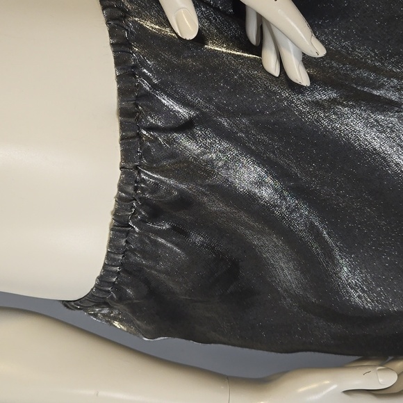 Max Studio Gunmetal Gray Iridescent Bias Cut Elastic Waist Maxi Skirt Size XS - Picture 2 of 10